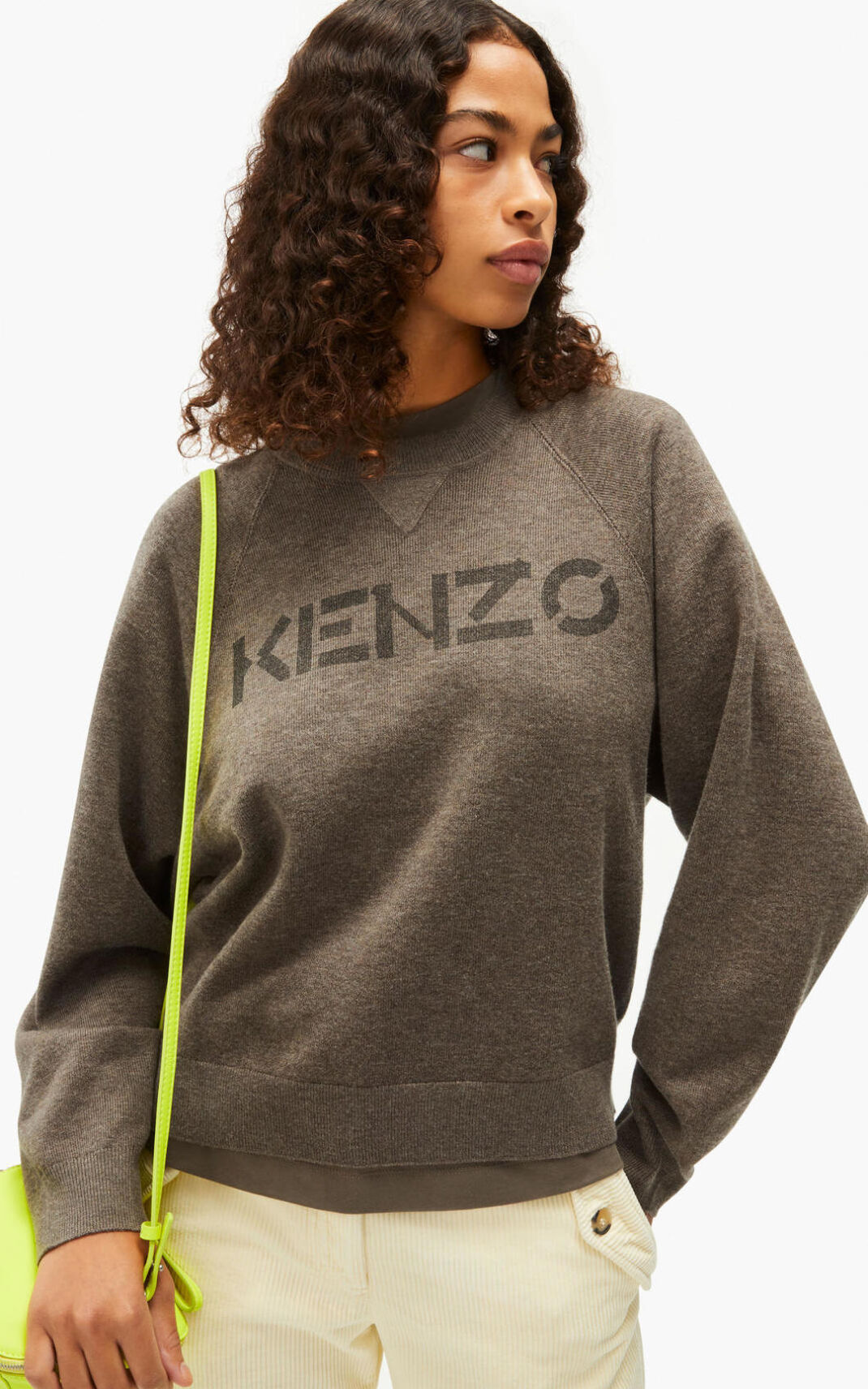 Kenzo Logo merino wool Stickad Tröja Dam | 49236-YOBT